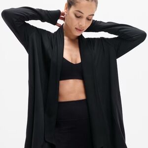 Black Athleta Wrap Cartigan